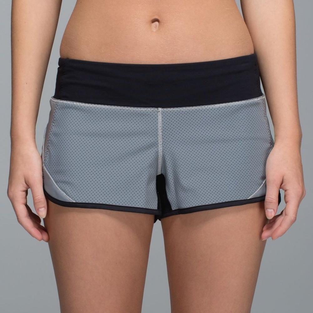 Lululemon Speed Short Reflective Silver / Black 6